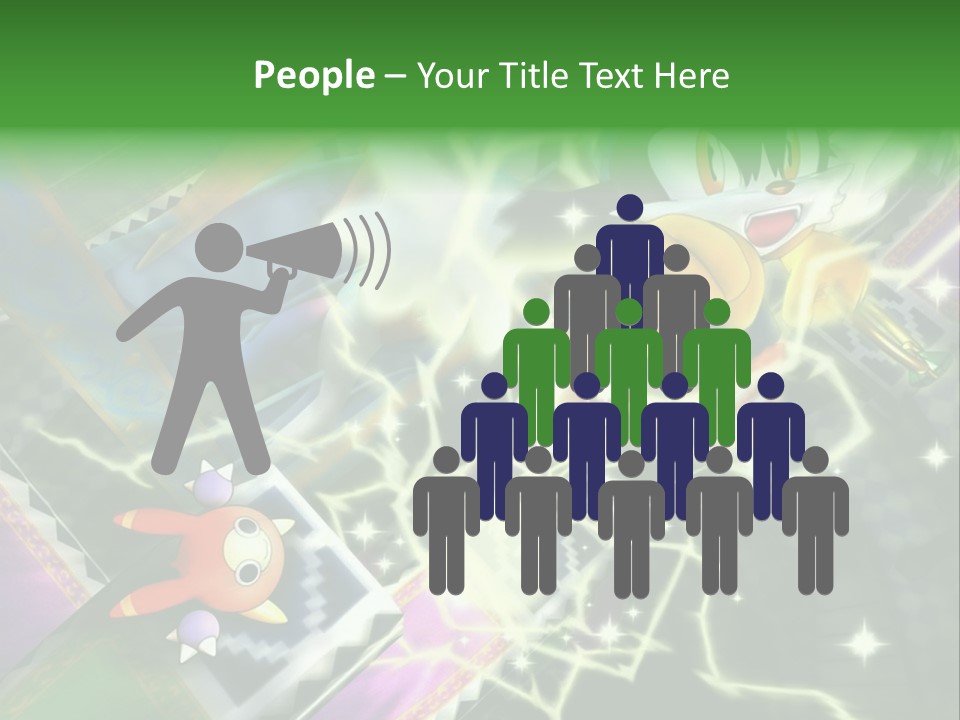 A Cartoon Character With A Green Background PowerPoint Template