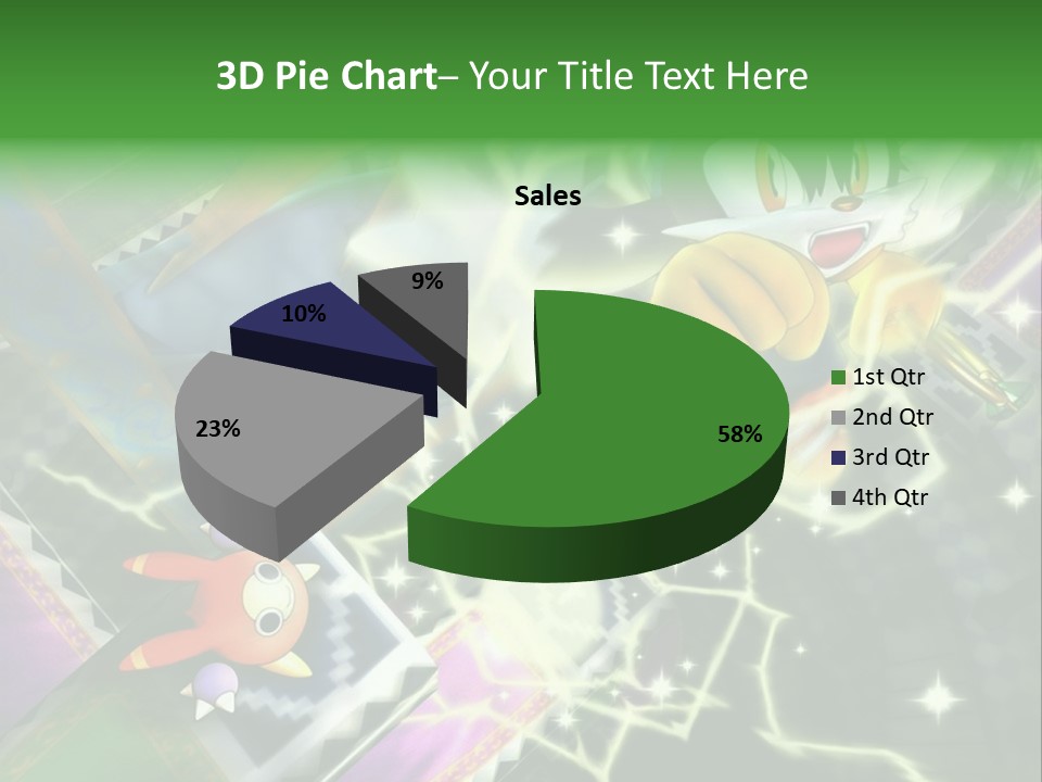 A Cartoon Character With A Green Background PowerPoint Template
