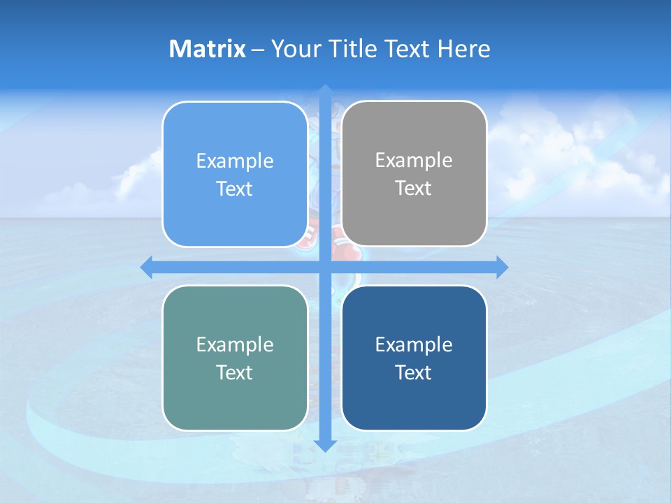 A Picture Of A Cartoon Character Floating In The Water PowerPoint Template