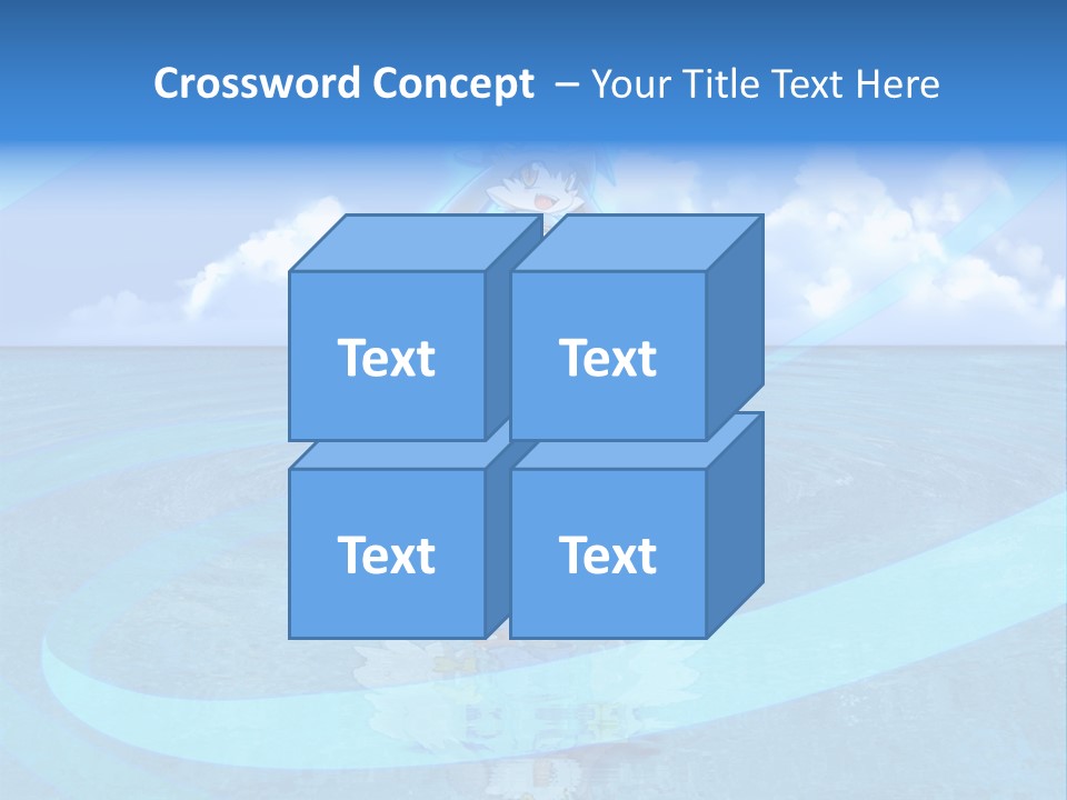 A Picture Of A Cartoon Character Floating In The Water PowerPoint Template