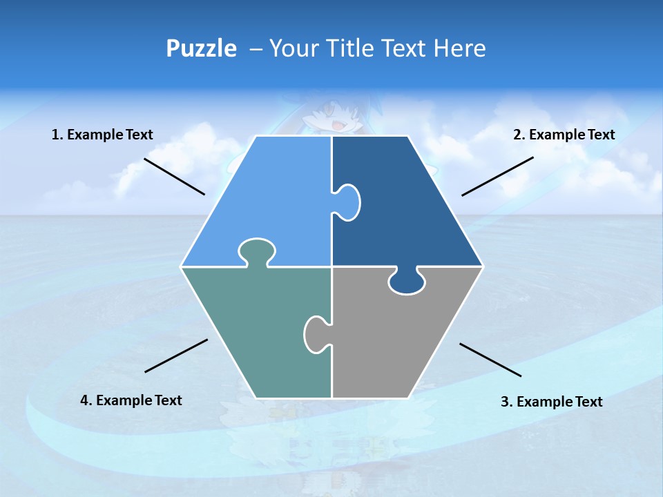 A Picture Of A Cartoon Character Floating In The Water PowerPoint Template