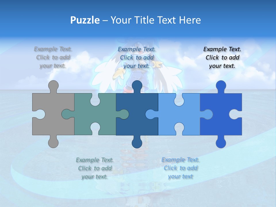 A Picture Of A Cartoon Character Floating In The Water PowerPoint Template