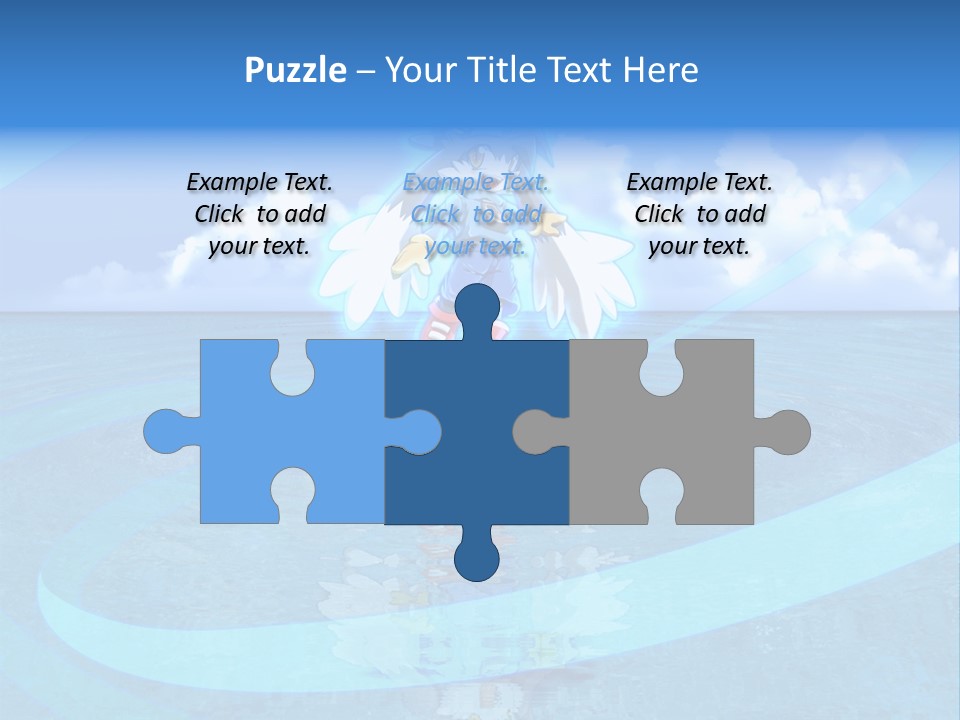 A Picture Of A Cartoon Character Floating In The Water PowerPoint Template