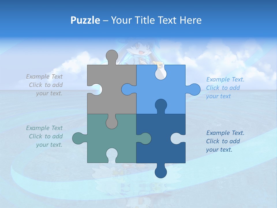 A Picture Of A Cartoon Character Floating In The Water PowerPoint Template