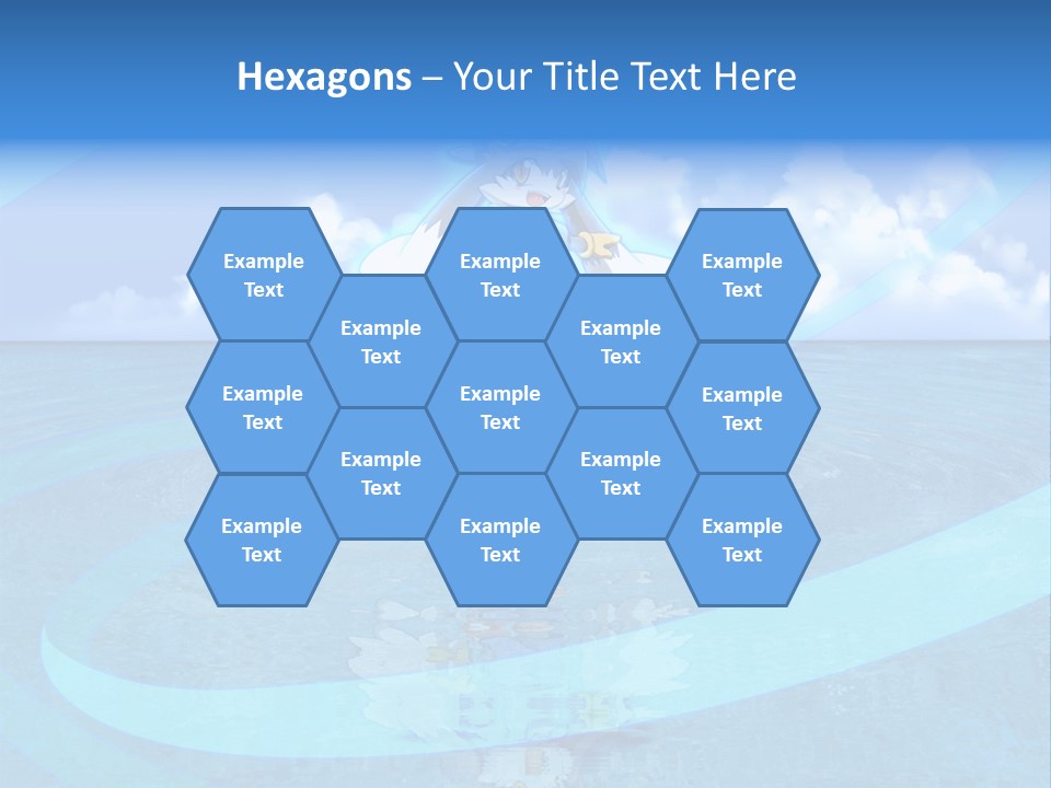 A Picture Of A Cartoon Character Floating In The Water PowerPoint Template