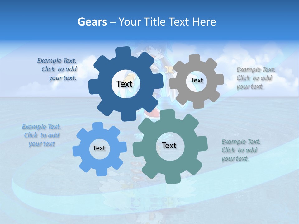 A Picture Of A Cartoon Character Floating In The Water PowerPoint Template