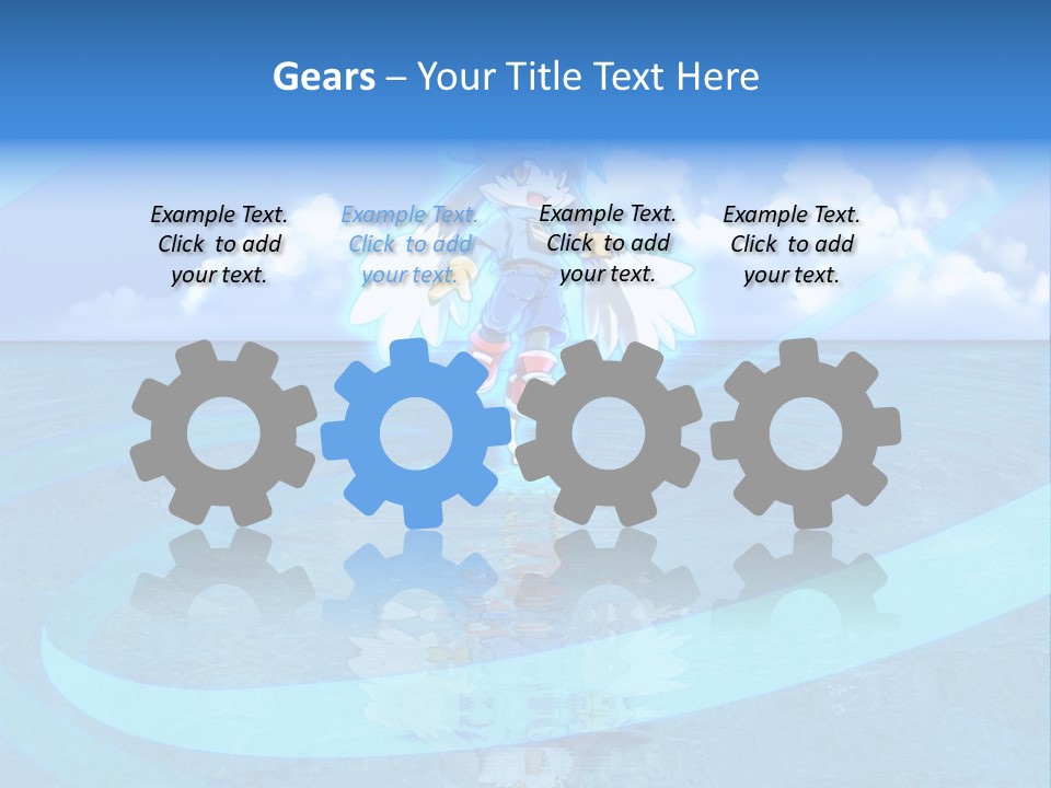 A Picture Of A Cartoon Character Floating In The Water PowerPoint Template