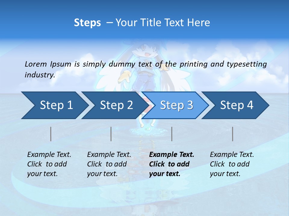 A Picture Of A Cartoon Character Floating In The Water PowerPoint Template