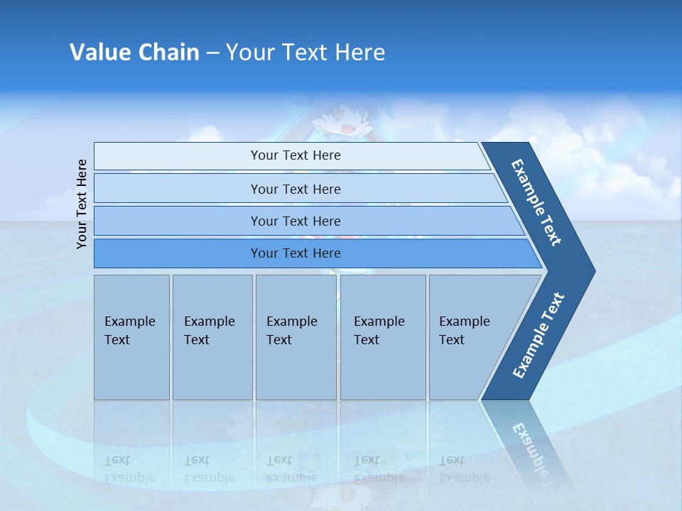 A Picture Of A Cartoon Character Floating In The Water PowerPoint Template