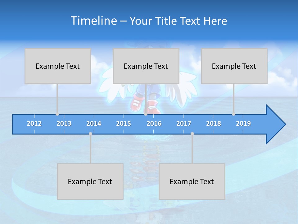 A Picture Of A Cartoon Character Floating In The Water PowerPoint Template