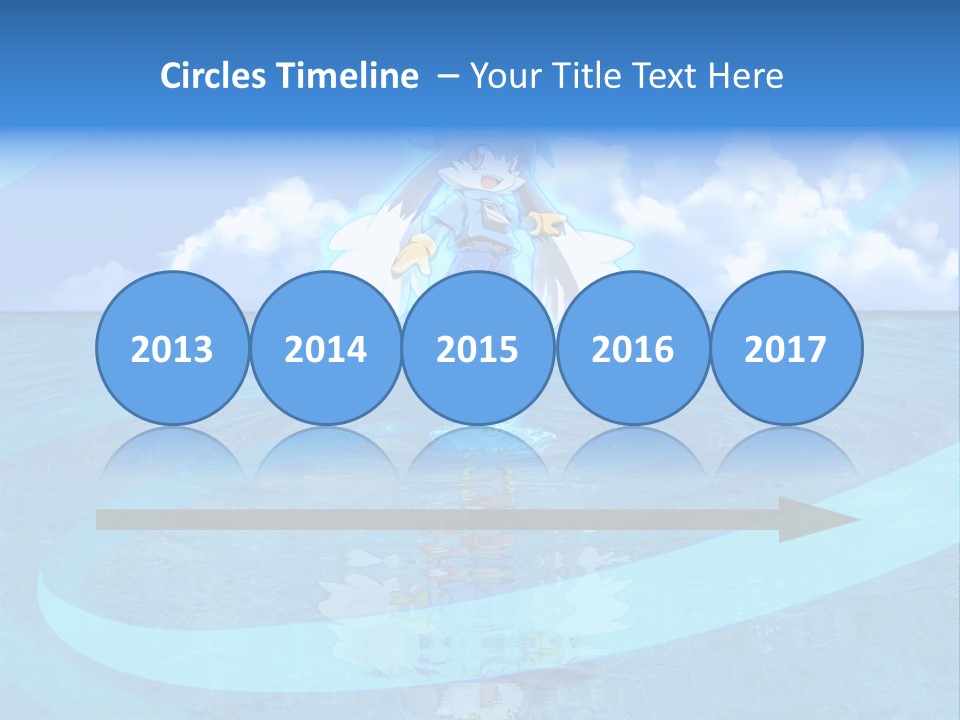 A Picture Of A Cartoon Character Floating In The Water PowerPoint Template