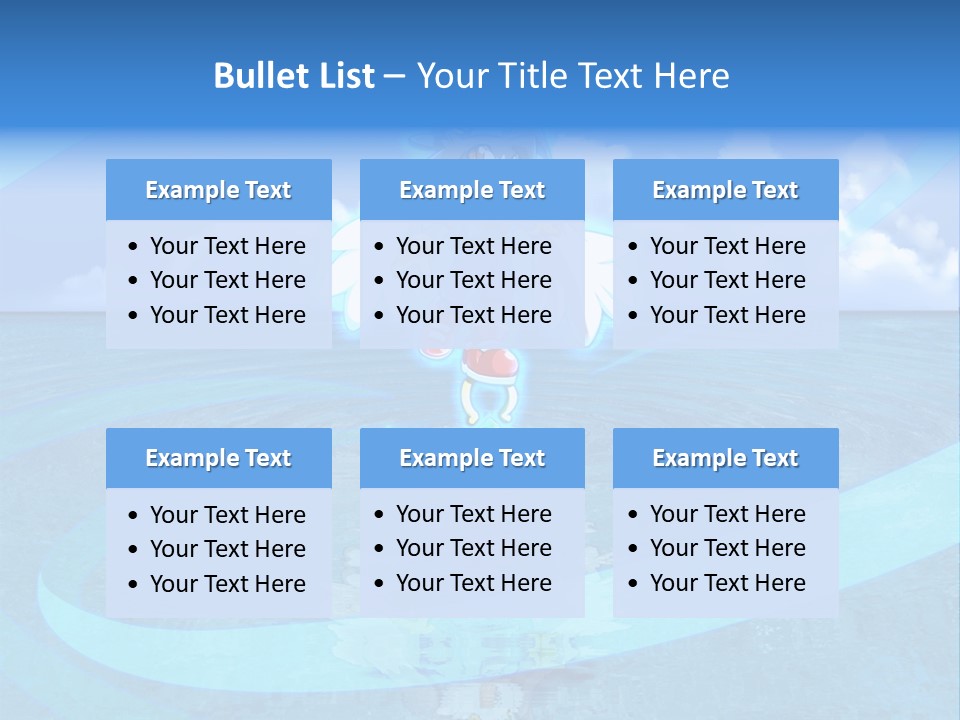 A Picture Of A Cartoon Character Floating In The Water PowerPoint Template