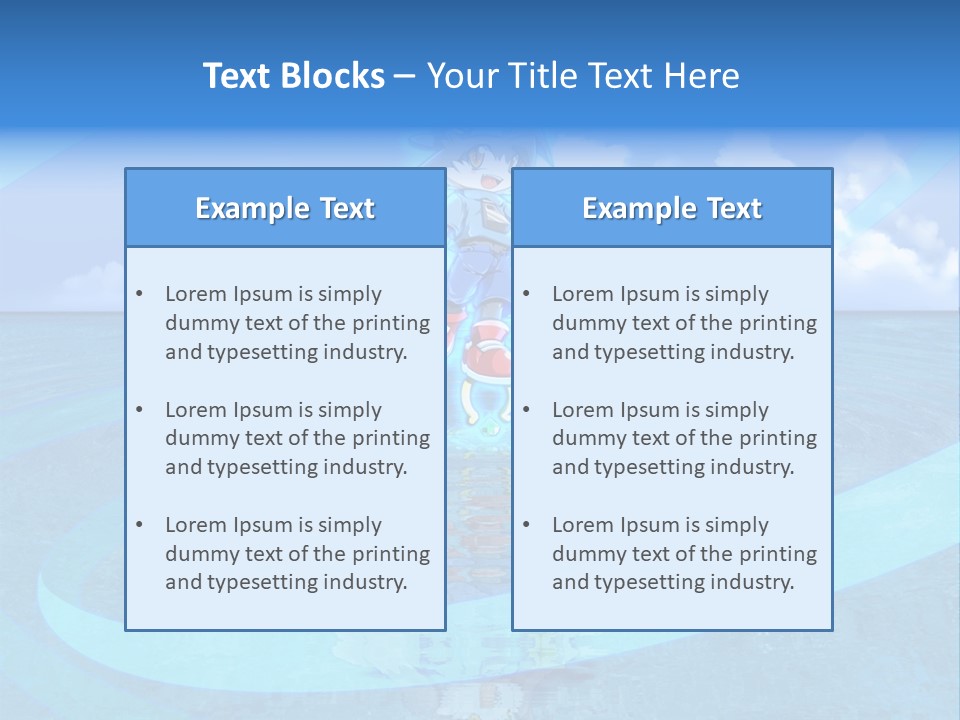 A Picture Of A Cartoon Character Floating In The Water PowerPoint Template