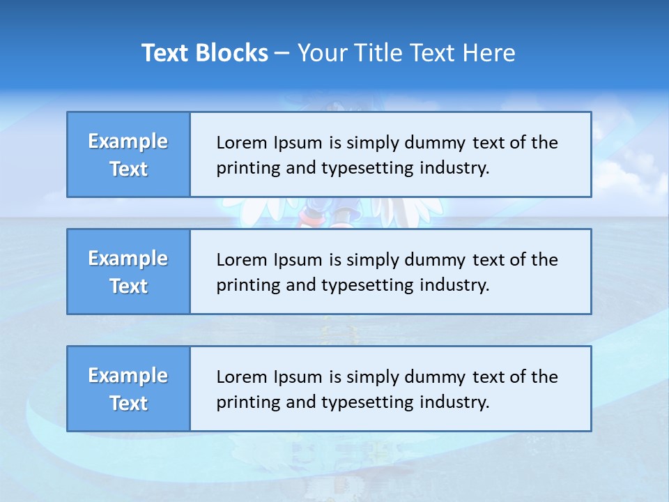 A Picture Of A Cartoon Character Floating In The Water PowerPoint Template