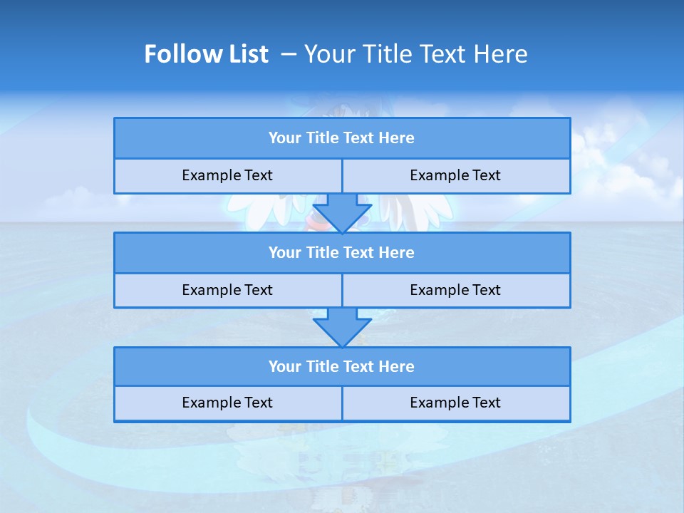 A Picture Of A Cartoon Character Floating In The Water PowerPoint Template