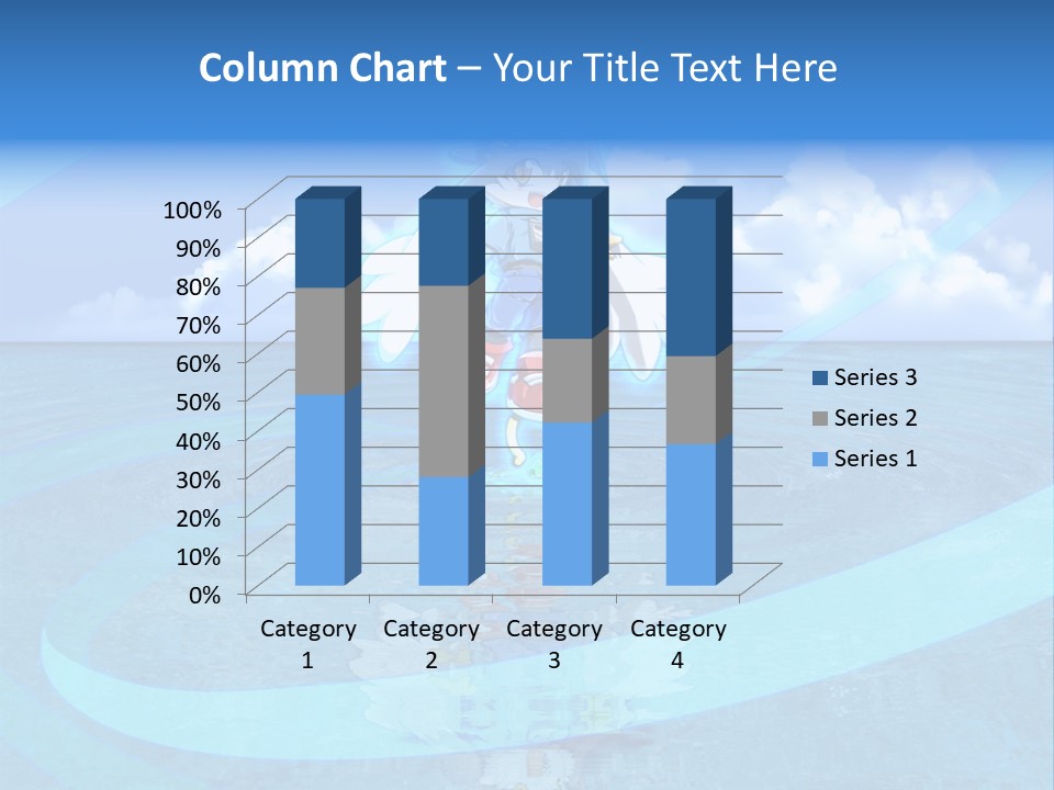 A Picture Of A Cartoon Character Floating In The Water PowerPoint Template