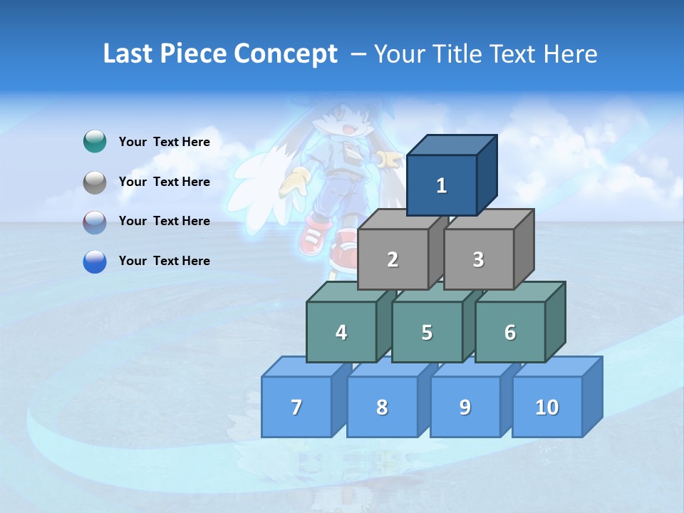 A Picture Of A Cartoon Character Floating In The Water PowerPoint Template