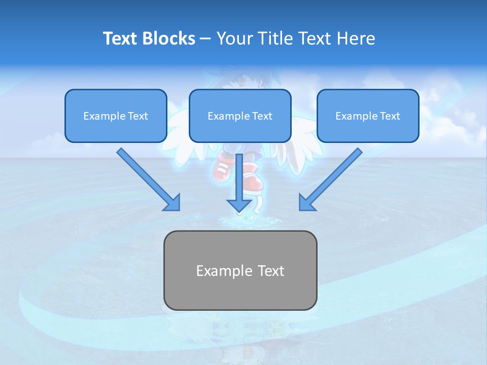 A Picture Of A Cartoon Character Floating In The Water PowerPoint Template