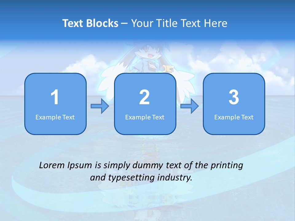 A Picture Of A Cartoon Character Floating In The Water PowerPoint Template