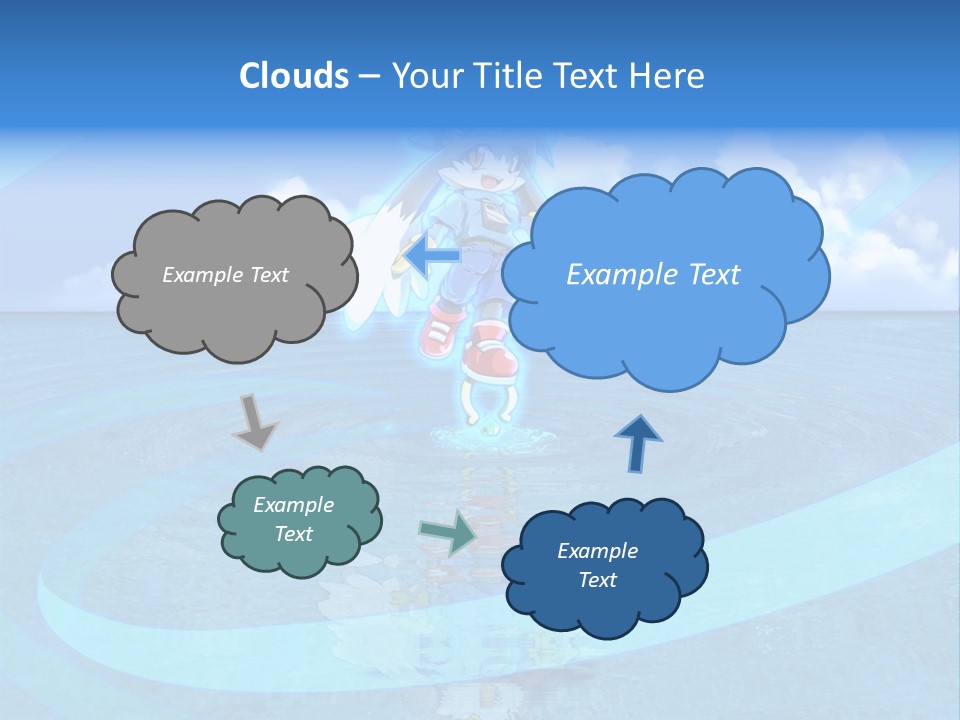 A Picture Of A Cartoon Character Floating In The Water PowerPoint Template