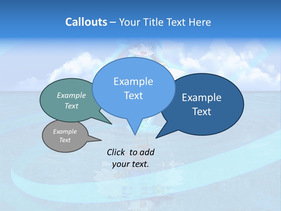 A Picture Of A Cartoon Character Floating In The Water PowerPoint Template