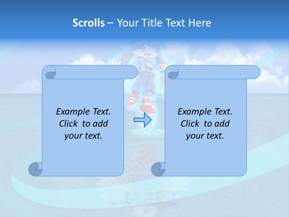 A Picture Of A Cartoon Character Floating In The Water PowerPoint Template