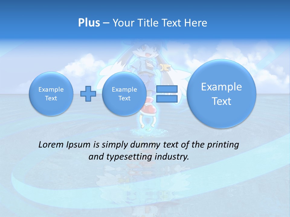 A Picture Of A Cartoon Character Floating In The Water PowerPoint Template