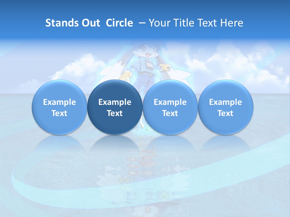 A Picture Of A Cartoon Character Floating In The Water PowerPoint Template