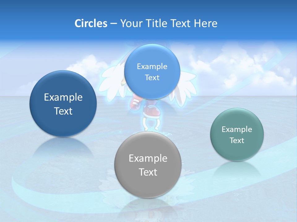 A Picture Of A Cartoon Character Floating In The Water PowerPoint Template