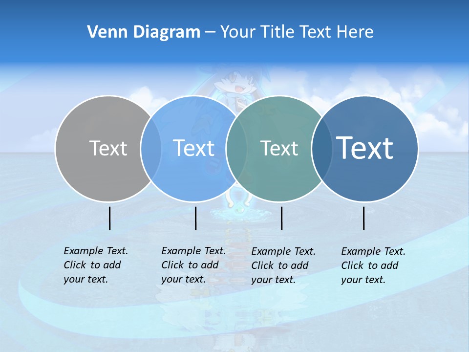 A Picture Of A Cartoon Character Floating In The Water PowerPoint Template