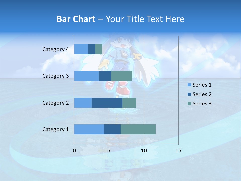 A Picture Of A Cartoon Character Floating In The Water PowerPoint Template