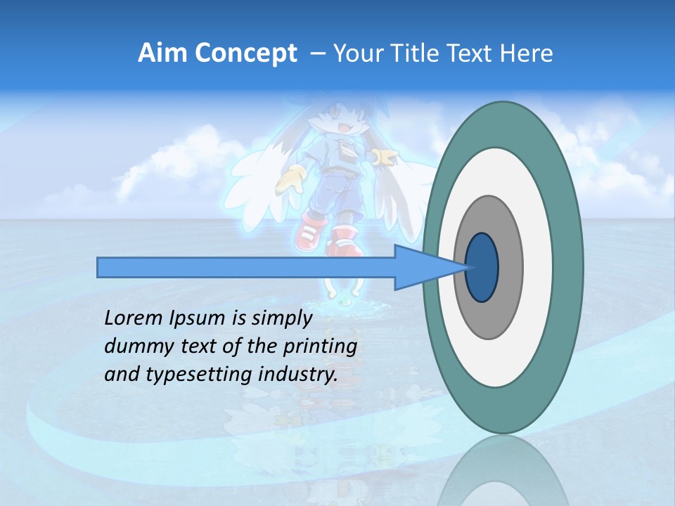 A Picture Of A Cartoon Character Floating In The Water PowerPoint Template