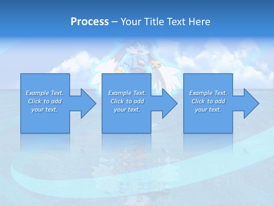 A Picture Of A Cartoon Character Floating In The Water PowerPoint Template