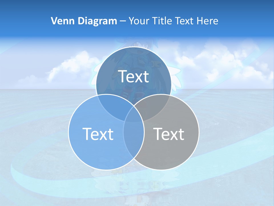 A Picture Of A Cartoon Character Floating In The Water PowerPoint Template