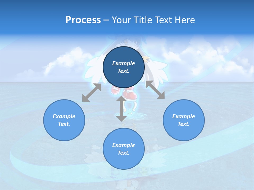 A Picture Of A Cartoon Character Floating In The Water PowerPoint Template