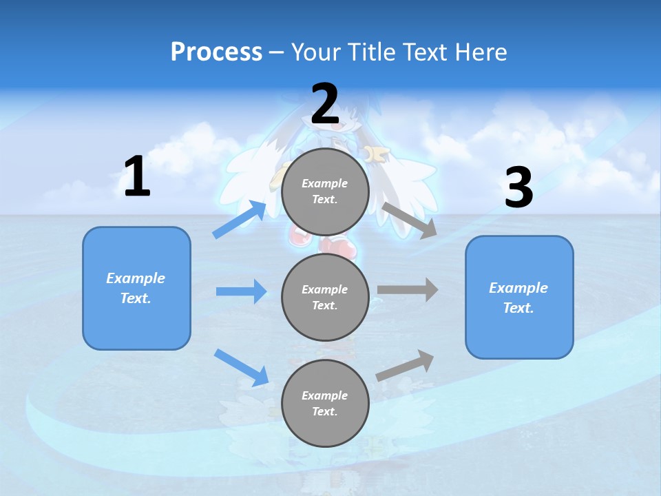 A Picture Of A Cartoon Character Floating In The Water PowerPoint Template