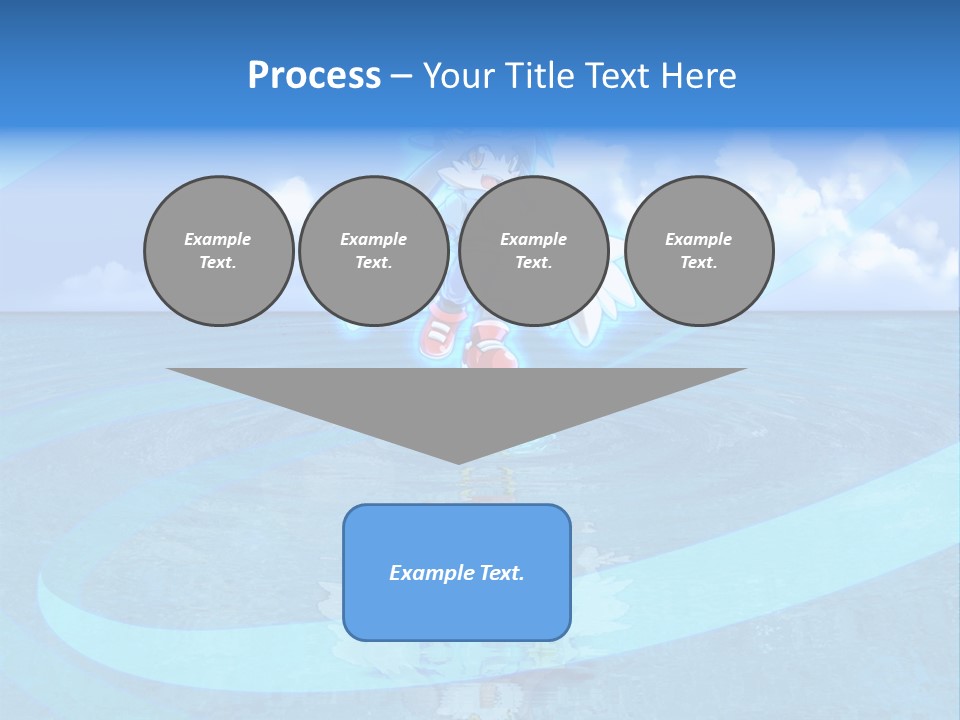 A Picture Of A Cartoon Character Floating In The Water PowerPoint Template