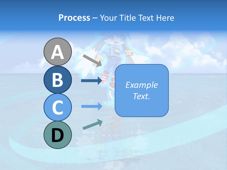 A Picture Of A Cartoon Character Floating In The Water PowerPoint Template