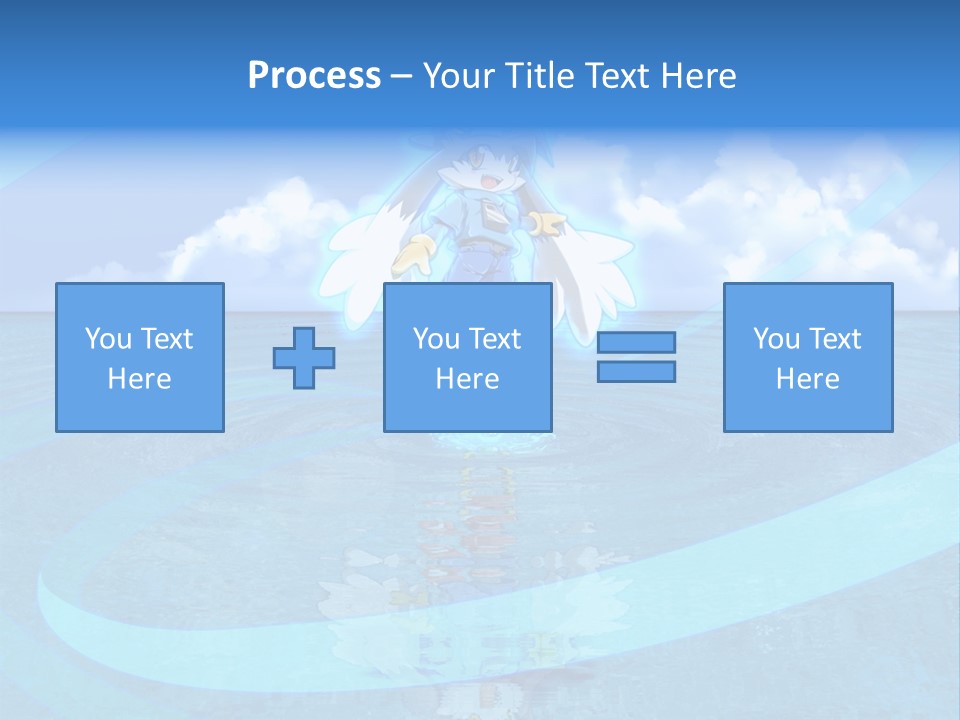 A Picture Of A Cartoon Character Floating In The Water PowerPoint Template