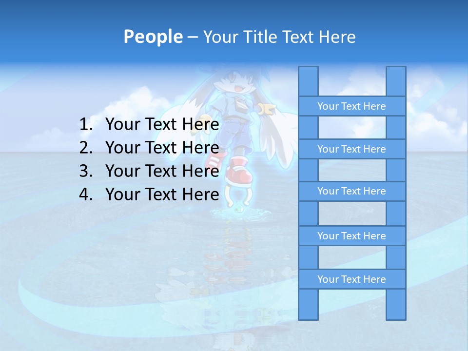 A Picture Of A Cartoon Character Floating In The Water PowerPoint Template