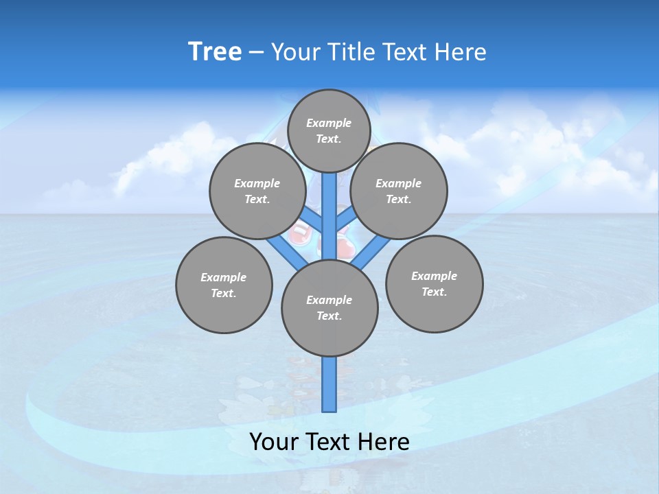 A Picture Of A Cartoon Character Floating In The Water PowerPoint Template