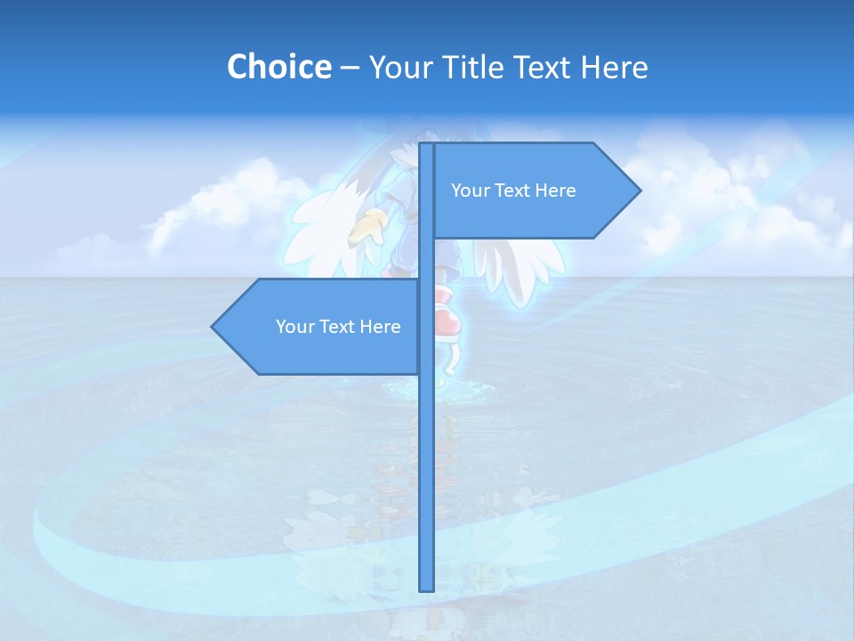 A Picture Of A Cartoon Character Floating In The Water PowerPoint Template