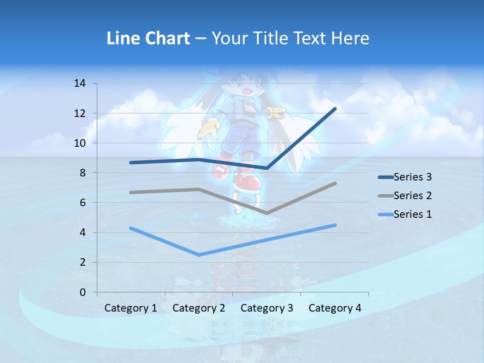 A Picture Of A Cartoon Character Floating In The Water PowerPoint Template