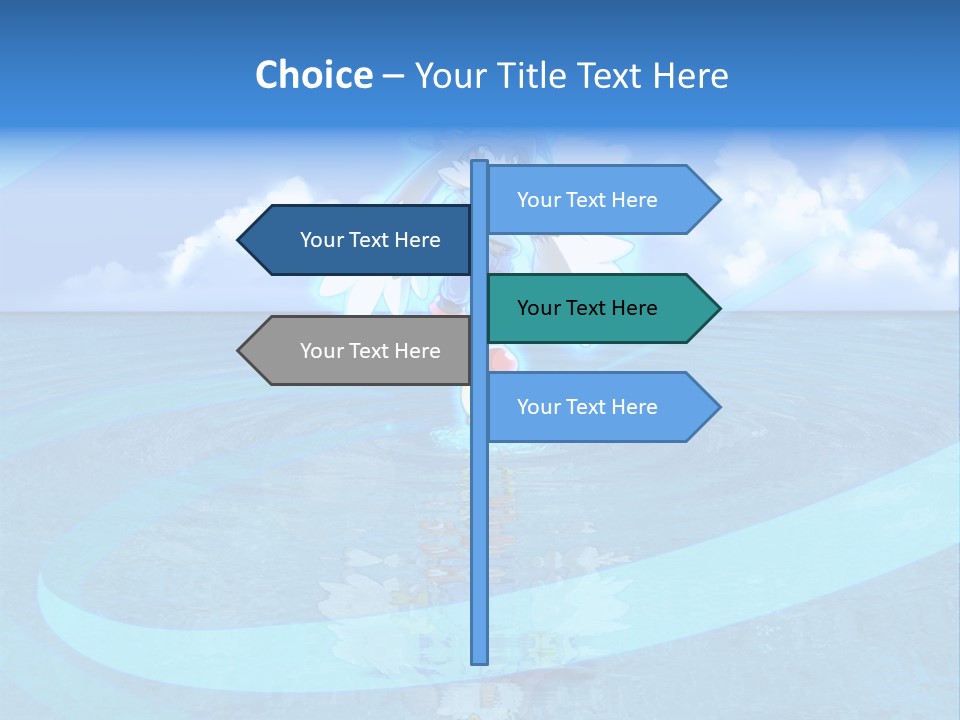 A Picture Of A Cartoon Character Floating In The Water PowerPoint Template