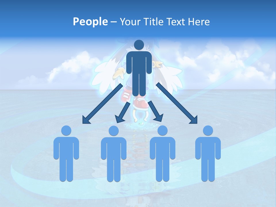 A Picture Of A Cartoon Character Floating In The Water PowerPoint Template