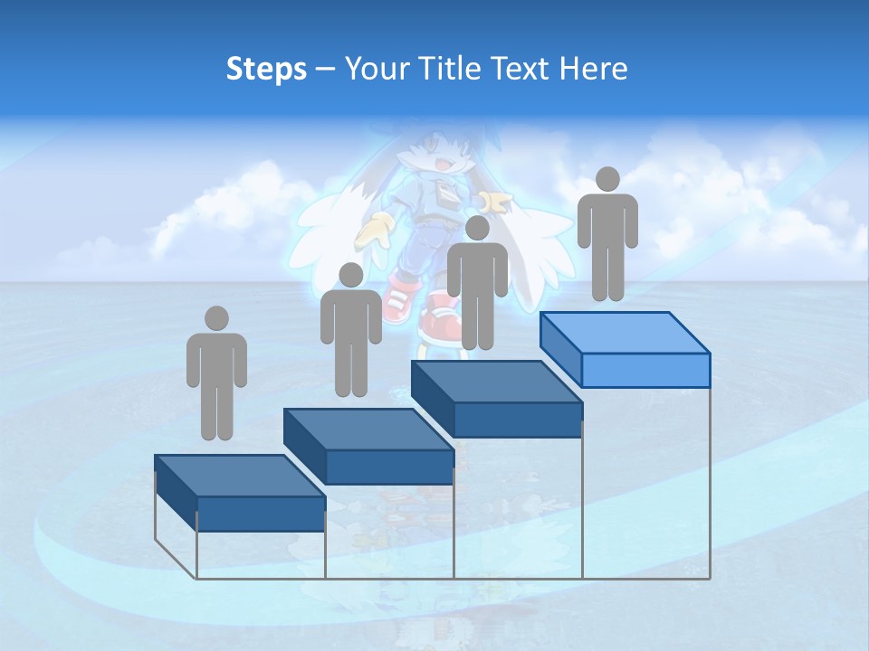 A Picture Of A Cartoon Character Floating In The Water PowerPoint Template