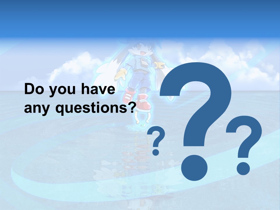 A Picture Of A Cartoon Character Floating In The Water PowerPoint Template