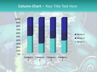 A Blue Chair With A Crown On Top Of It PowerPoint Template