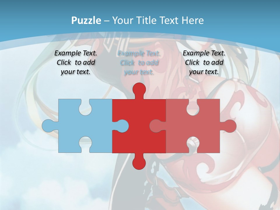 A Woman With A Sword Is Flying Through The Air PowerPoint Template