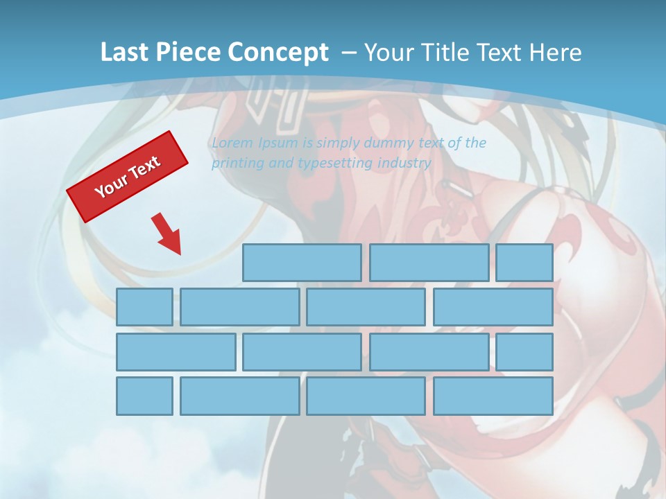 A Woman With A Sword Is Flying Through The Air PowerPoint Template